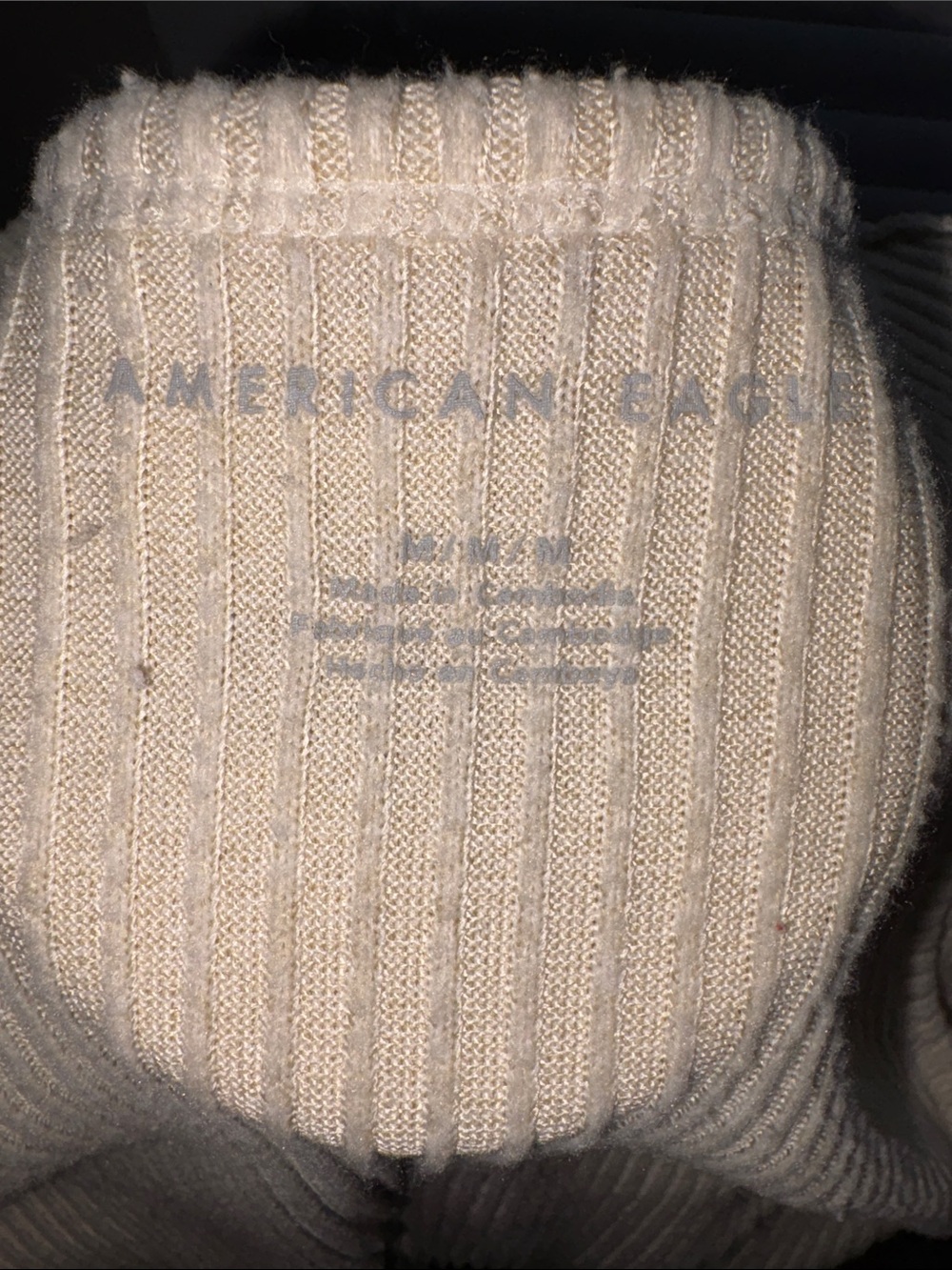 Cream Ribbed V-Neck Button Tank Top - Picture 2 of 6